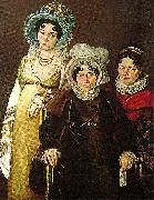 Sir David Wilkie mme morel de tangry and her daughters Sweden oil painting artist